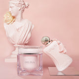 Delina Body Cream by Parfums de Marly, moisturizes and hydrates the skin with a scent of rose.