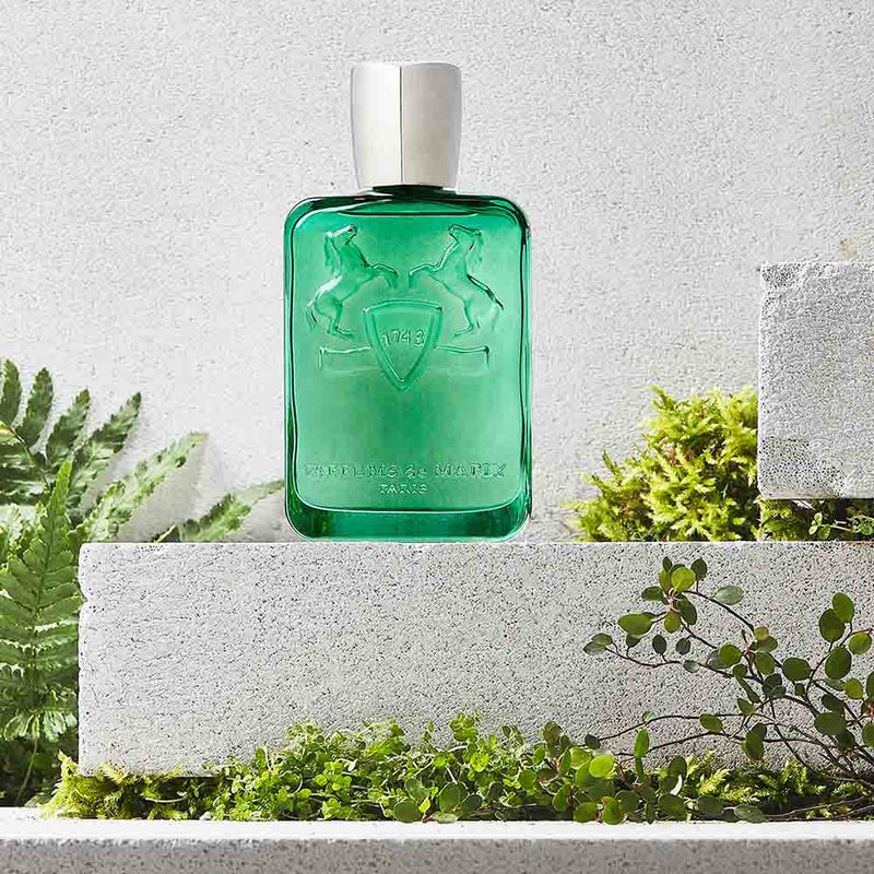 Greenley by Parfums de Marly, a fresh, fruity and woody unisex fragrance.